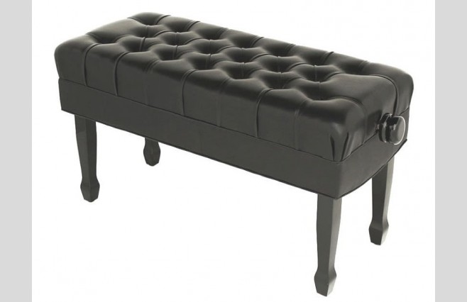 Steinhoven FS504PE "Concerto" Polished Ebony Adjustable Height Duet Piano Stool - Image 1